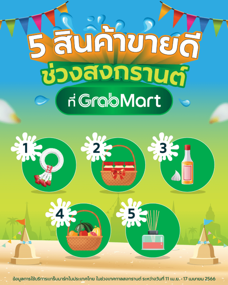 5 best-selling GrabMart items during Songkran Festival