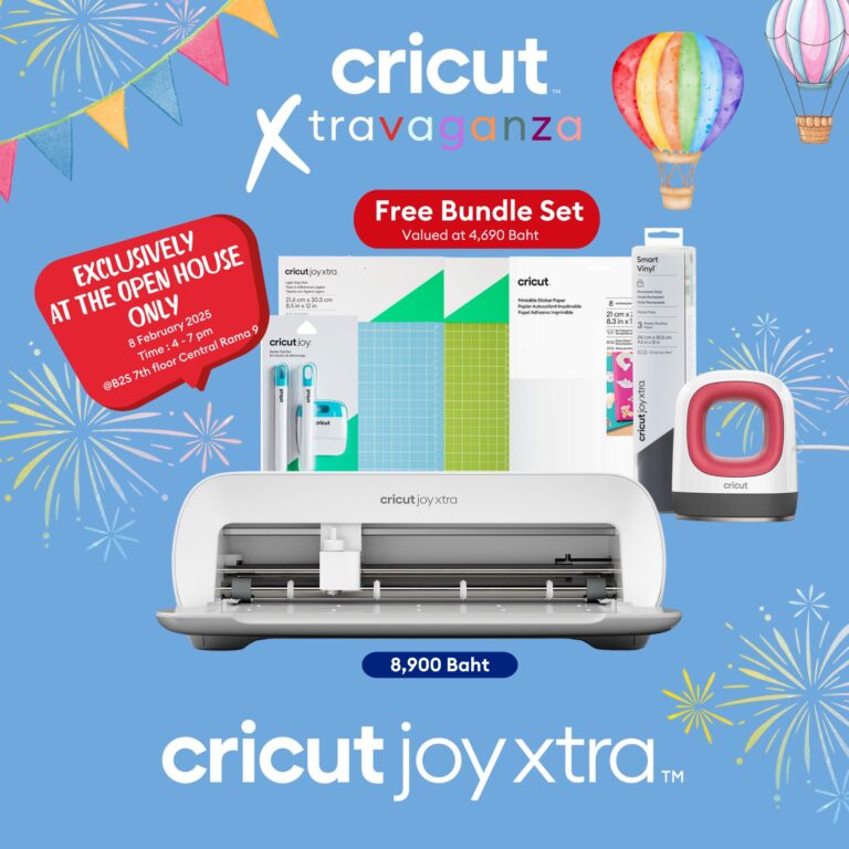 อาร์ทีบีฯ เปิดตัว Cricut Joy Xtra เครื่องตัดสติ๊กเกอร์อัจฉริยะรุ่นใหม่ รองรับเครื่องพิมพ์อิงค์เจ็ท ให้การสร้างสรรค์งานคราฟท์ง่าย สนุก และรวดเร็วยิ่งกว่าเดิม