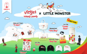 เวียตเจ็ทไทยแลนด์ จับมือ จิน Little Monster เปิดตัวคอลเลกชันสินค้าท่องเที่ยวสุดน่ารัก พร้อมสร้างความสุขในทุกการเดินทาง