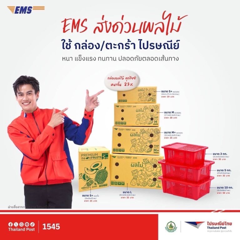ไปรษณีย์ไทย เดินหน้ามาตรการ ‘Quick Win’ ภาครัฐ อัดแคมเปญลดค่าขนส่ง ดันสินค้าชุมชนสู่ตลาดโลก หนุนเกษตรกรและผู้ประกอบการทุกระดับ