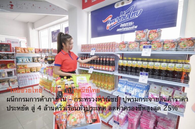 “ไทยช่วยไทย”  ดีอี – ไปรษณีย์ไทย ผนึกกรมการค้าภายใน – กระทรวงพาณิชย์  ปูพรมกระจายสินค้าราคาประหยัด สู่ 4 ล้านครัวเรือนทั่วประเทศ ลดค่าครองชีพสูงสุด 25%