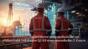 DEXON เติบโตต่อเนื่อง รายได้ครึ่งปีแรกทำสถิติสูงสุดเป็นประวัติการณ์ ครึ่งปีแรกรายได้ 348 ล้านบาท Q2/69 ขาดทุนลดลงเหลือเพียง 2 ล้านบาท